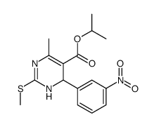 propan-2-yl 6-methyl-2-methylsulfanyl-4-(3-nitrophenyl)-1,4-dihydropyrimidine-5-carboxylate Structure