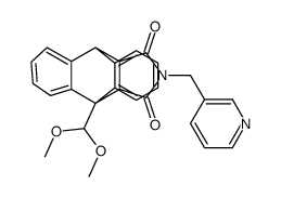 9-(dimethoxymethyl)-13-(pyridin-3-ylmethyl)-9,10-dihydro-9,10-[3,4]epipyrroloanthracene-12,14-dione Structure