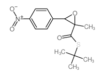 Oxiranecarbothioicacid, 2-methyl-3-(4-nitrophenyl)-, S-(1,1-dimethylethyl) ester, trans- (9CI) structure
