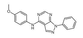 N-(4-methoxyphenyl)-1-phenylpyrazolo[3,4-d]pyrimidin-4-amine结构式
