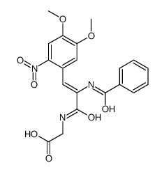 2-[[(E)-2-benzamido-3-(4,5-dimethoxy-2-nitrophenyl)prop-2-enoyl]amino]acetic acid Structure
