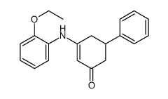 3-(2-ethoxyanilino)-5-phenylcyclohex-2-en-1-one结构式