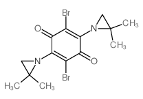 2,5-dibromo-3,6-bis(2,2-dimethylaziridin-1-yl)cyclohexa-2,5-diene-1,4-dione Structure