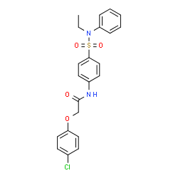 2-(4-chlorophenoxy)-N-(4-{[ethyl(phenyl)amino]sulfonyl}phenyl)acetamide structure