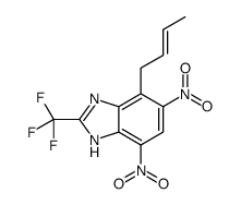 4-but-2-enyl-5,7-dinitro-2-(trifluoromethyl)-1H-benzimidazole Structure