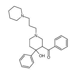 [4-hydroxy-4-phenyl-1-(3-piperidin-1-yl-propyl)-piperidin-3-yl]-phenyl-methanone结构式