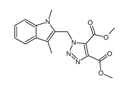 1-(1,3-dimethyl-indol-2-ylmethyl)-1H-[1,2,3]triazole-4,5-dicarboxylic acid dimethyl ester结构式