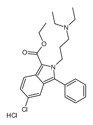 ethyl 5-chloro-2-[3-(diethylamino)propyl]-3-phenylisoindole-1-carboxylate,hydrochloride Structure