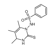 1-benzenesulfonylamino-4,5,6-trimethyl-3,4-dihydro-1H-pyrimidine-2-thione结构式