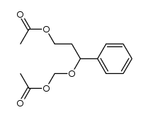 1-(acetoxymethoxy)-3-acetoxy-1-phenylpropane结构式