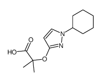 2-(1-cyclohexylpyrazol-3-yl)oxy-2-methylpropanoic acid结构式