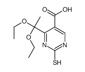 6-(1,1-diethoxyethyl)-2-sulfanylidene-1H-pyrimidine-5-carboxylic acid结构式