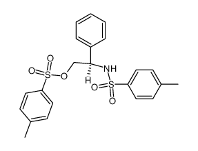 toluene-4-sulfonic acid (R)-2-phenyl-2-(toluene-4-sulfonylamino)ethyl ester结构式