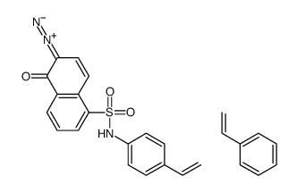 2-diazonio-5-[(4-ethenylphenyl)sulfamoyl]naphthalen-1-olate,styrene结构式