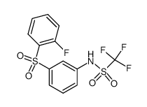 C,C,C-Trifluoro-N-[3-(2-fluoro-benzenesulfonyl)-phenyl]-methanesulfonamide Structure