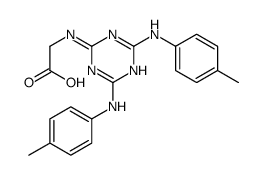 2-[[4,6-bis(4-methylanilino)-1,3,5-triazin-2-yl]amino]acetic acid结构式