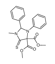 1-methyl-2,3-diphenyl-5-thioxo-imidazolidine-4,4-dicarboxylic acid dimethyl ester结构式