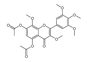 5,7-diacetoxy-3,8-dimethoxy-2-(3,4,5-trimethoxy-phenyl)-chromen-4-one结构式