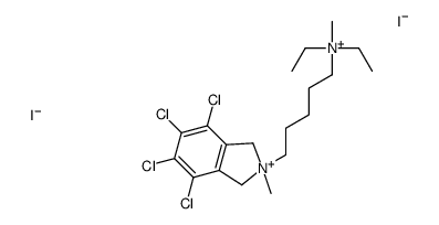 diethyl-methyl-[5-(4,5,6,7-tetrachloro-2-methyl-1,3-dihydroisoindol-2-ium-2-yl)pentyl]azanium,diiodide结构式