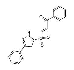 (E)-1-Phenyl-3-(5-phenyl-3,4-dihydro-2H-pyrazole-3-sulfonyl)-propenone结构式