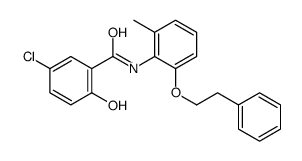 5-chloro-2-hydroxy-N-[2-methyl-6-(2-phenylethoxy)phenyl]benzamide Structure