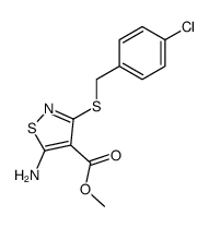 5-amino-3-(4-chloro-benzylsulfanyl)-isothiazole-4-carboxylic acid methyl ester结构式