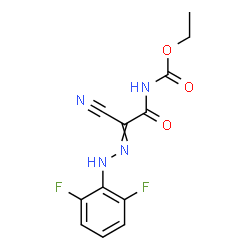 ETHYL N-(2-CYANO-2-[2-(2,6-DIFLUOROPHENYL)HYDRAZONO]ACETYL)CARBAMATE结构式
