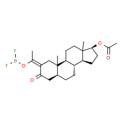 Androstan-3-one, 17-(acetyloxy)-2-1-(difluoroboryl)oxyethylidene-, (5.alpha.,17.beta.)- picture
