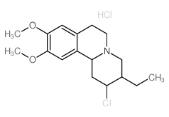 2H-Benzo[a]quinolizine, 2-chloro-3-ethyl-1,3,4,6,7,11b-hexahydro-9,10-dimethoxy-, hydrochloride Structure
