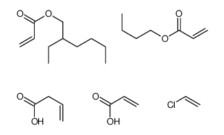 but-3-enoic acid,butyl prop-2-enoate,chloroethene,2-ethylhexyl prop-2-enoate,prop-2-enoic acid结构式
