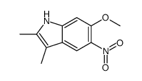 6-methoxy-2,3-dimethyl-5-nitro-1H-indole结构式