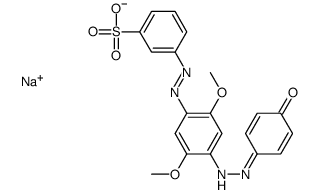 3-[[4-[(4-Hydroxyphenyl)azo]-2,5-dimethoxyphenyl]azo]benzenesulfonic acid sodium salt structure