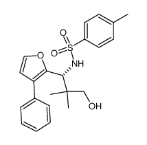 (R)-N-[3-hydroxy-2,2-dimethyl-(3-phenyl-furan-2-yl)-propyl]-4-methyl-benzenesulfonamide结构式