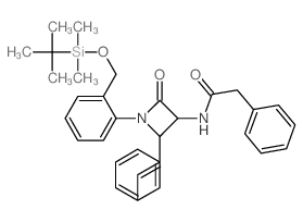 N-[1-[2-[(dimethyl-tert-butyl-silyl)oxymethyl]phenyl]-2-oxo-4-(2-phenylethenyl)azetidin-3-yl]-2-phenyl-acetamide Structure