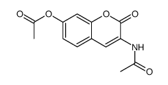 3-acetamido-2-oxo-2H-chromen-7-yl acetate结构式