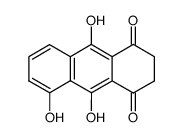 1,4-dioxo-1,2,3,4-tetrahydro-5,9,10-trihydroxyanthracene(leuco 1,4,5-trihydroxy-9,10-anthraquinone)结构式