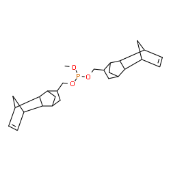 methyl bis[(1,2,3,4,4a,5,8,8a-octahydro-1,4:5,8-dimethanonaphthalen-2-yl)methyl] phosphite结构式