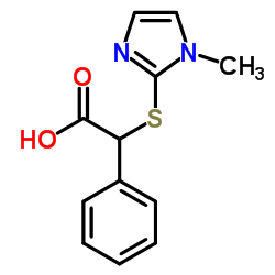 [(1-Methyl-1H-imidazol-2-yl)sulfanyl](phenyl)acetic acid结构式