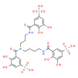 N,N',N''-tris(2,3-dihydroxy-5-sulfobenzoyl)-1,5,10-triazadecane Structure