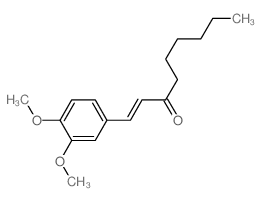 1-(3,4-dimethoxyphenyl)non-1-en-3-one结构式