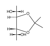(2R,3R,4R,5R)-3,4-O-(1-methylethylidene)-2,3,4,5-hexanetetraol Structure