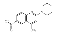 4-methyl-6-nitro-2-(1-piperidyl)quinoline结构式