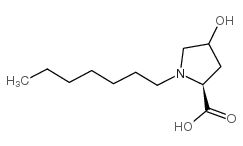 (2S,4R)-1-heptyl-4-hydroxypyrrolidine-2-carboxylic acid结构式