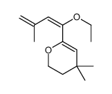 2H-Pyran,6-[(1E)-1-ethoxy-3-methyl-1,3-butadienyl]-3,4-dihydro-4,4-dimethyl-(9CI) Structure