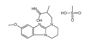 methanesulfonic acid,3-(8-methoxy-3,4-dihydro-2H-pyrimido[1,2-a]benzimidazol-1-yl)-2-methylpropanamide Structure