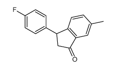 3-(4-fluorophenyl)-6-methylindan-1-one structure