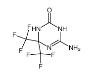 4-amino-3,6-dihydro-6,6-bis(trifluoromethyl)-s-triazin-2(1H)-one结构式