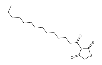 2-sulfanylidene-3-tetradecanoyl-1,3-thiazolidin-4-one结构式