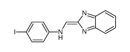 N-(benzimidazol-2-ylidenemethyl)-4-iodoaniline结构式
