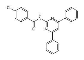 4-chloro-N-(4,6-diphenylpyrimidin-2-yl)benzamide结构式